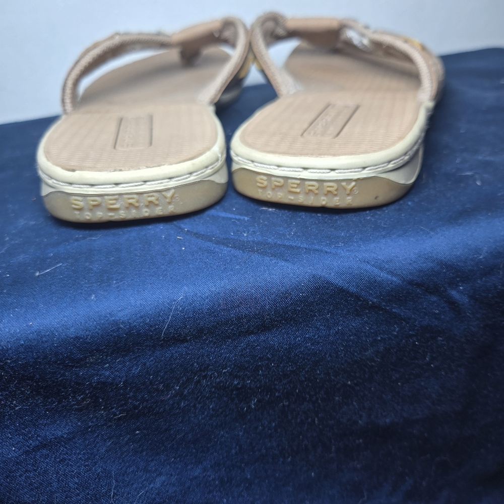 Womens Sperry Topsider Thing Flip Flop Leopsrd Print Sequins Size 6 - Picture 4 of 5